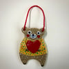 BEAR HUGS-HANGING HANDMADE CERAMIC BEARS