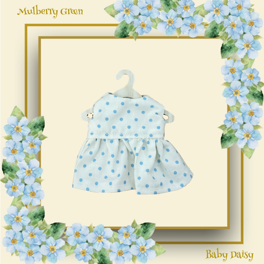 Blue Spot Dress for Baby Daisy 