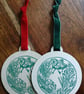 Large Festive Bauble Decoration, 2D Circular Shape - Image 3