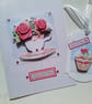 Birthday card and gift tag set. Birthday card. Decoupage card. Ref 159 - Image 4