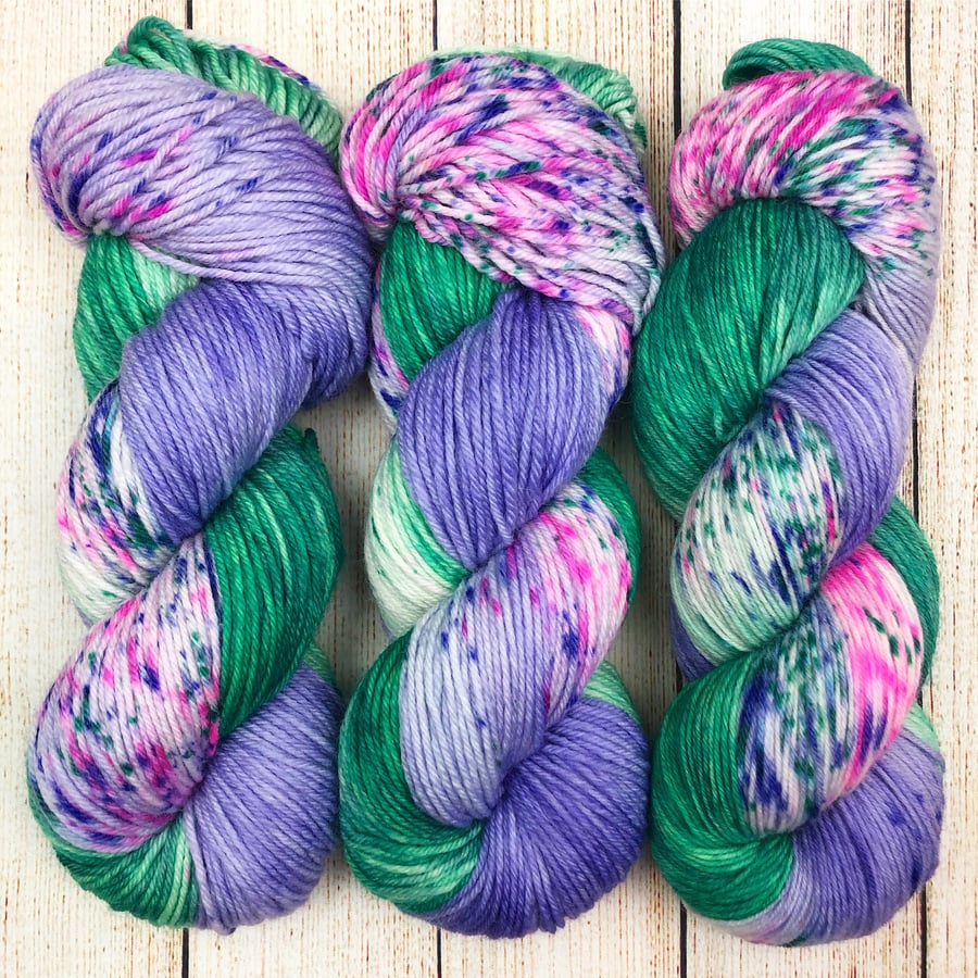 Hand Dyed Yarn: 4ply Merino Nylon - OOAK 