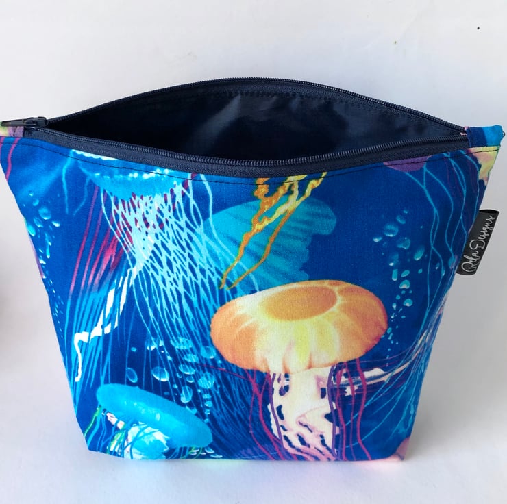 Makeup bag, jellyfish Folksy