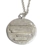 Fine Silver Handmade Patterned Disc Pendant, Unique Artisan Jewellery - Image 6