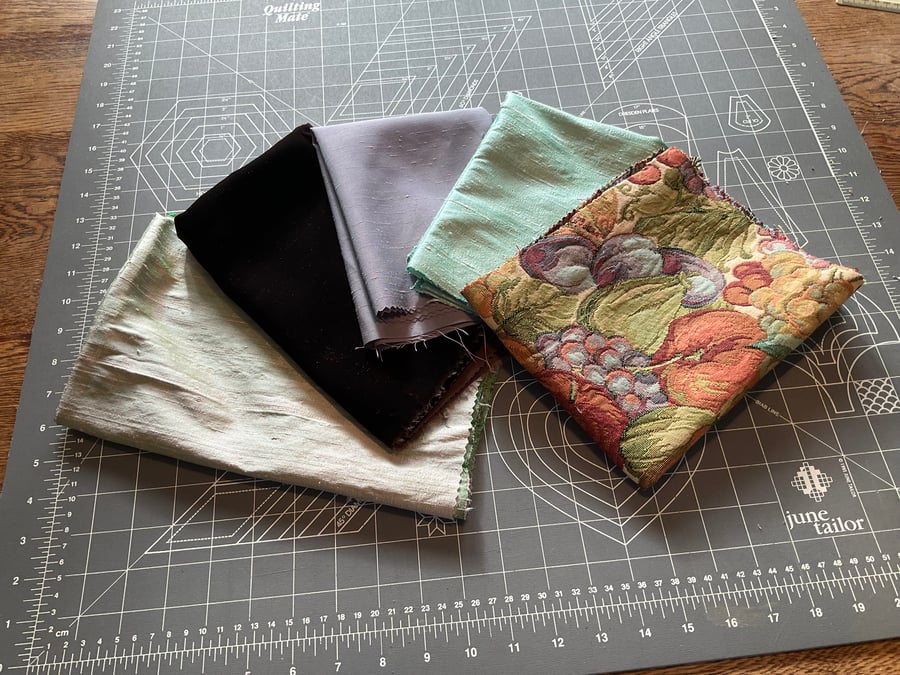 Patchwork package silk, velvet and more Folksy