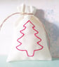 Reusable Gift Bag. Keepsake Bag. Ring Bag. Embroidered Bag. Christmas Gift. - Image 1