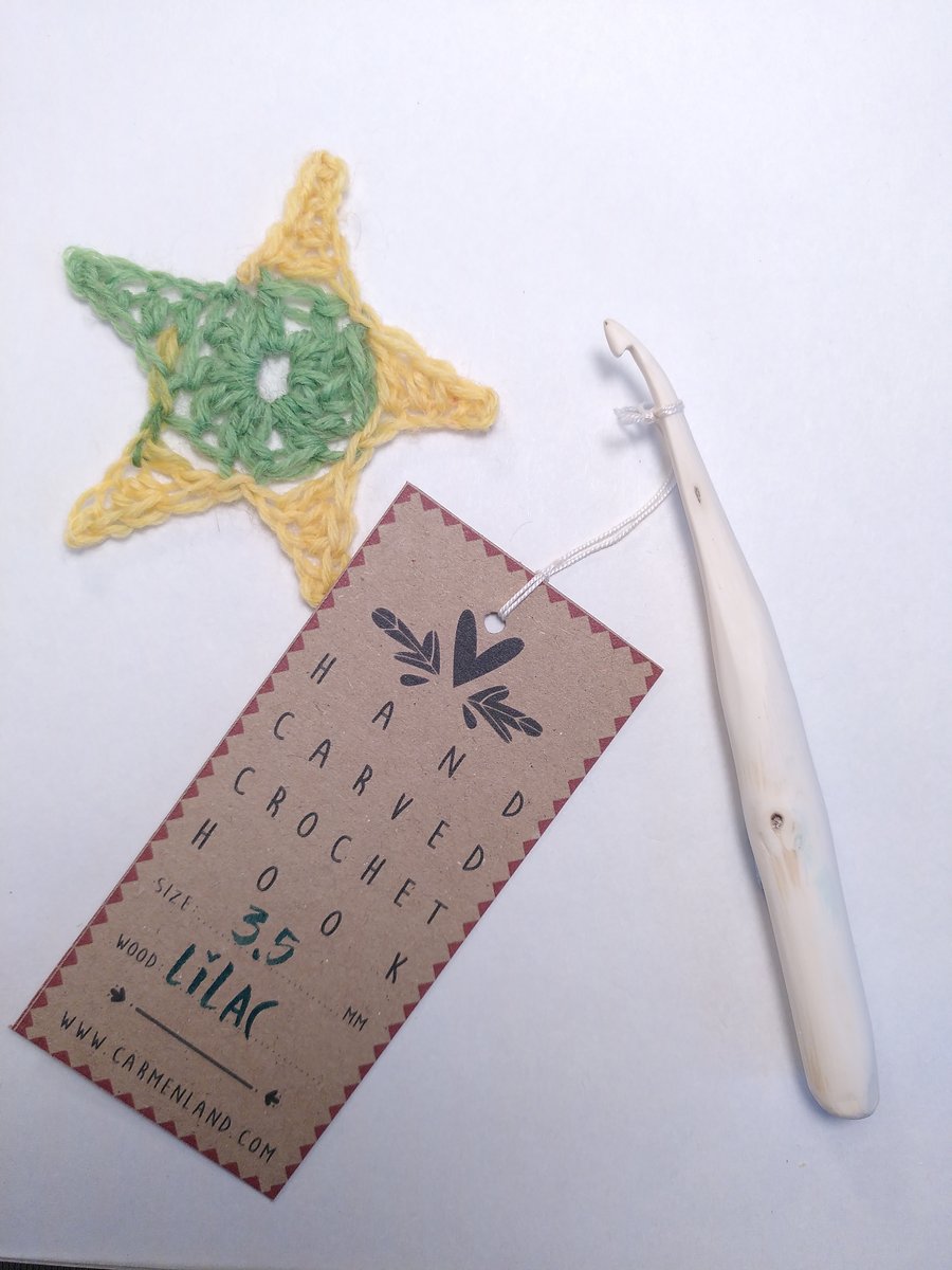 Handcarved Crochet Hook - 3.5mm