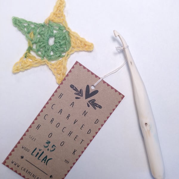 Handcarved Crochet Hook - 3.5mm