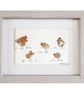 Golden Chickens - Pebble Picture - Framed Unique Handmade Art - Image 2
