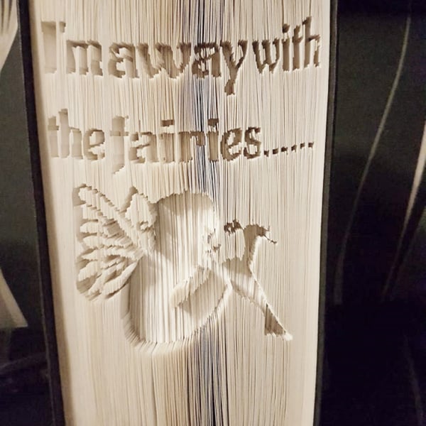 I'm away with the fairies CUT & FOLD Book Folding Pattern - EMAILED PDF PATTERN