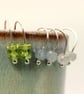 Simple Silver Earrings with Aquamarine Beads - Image 6