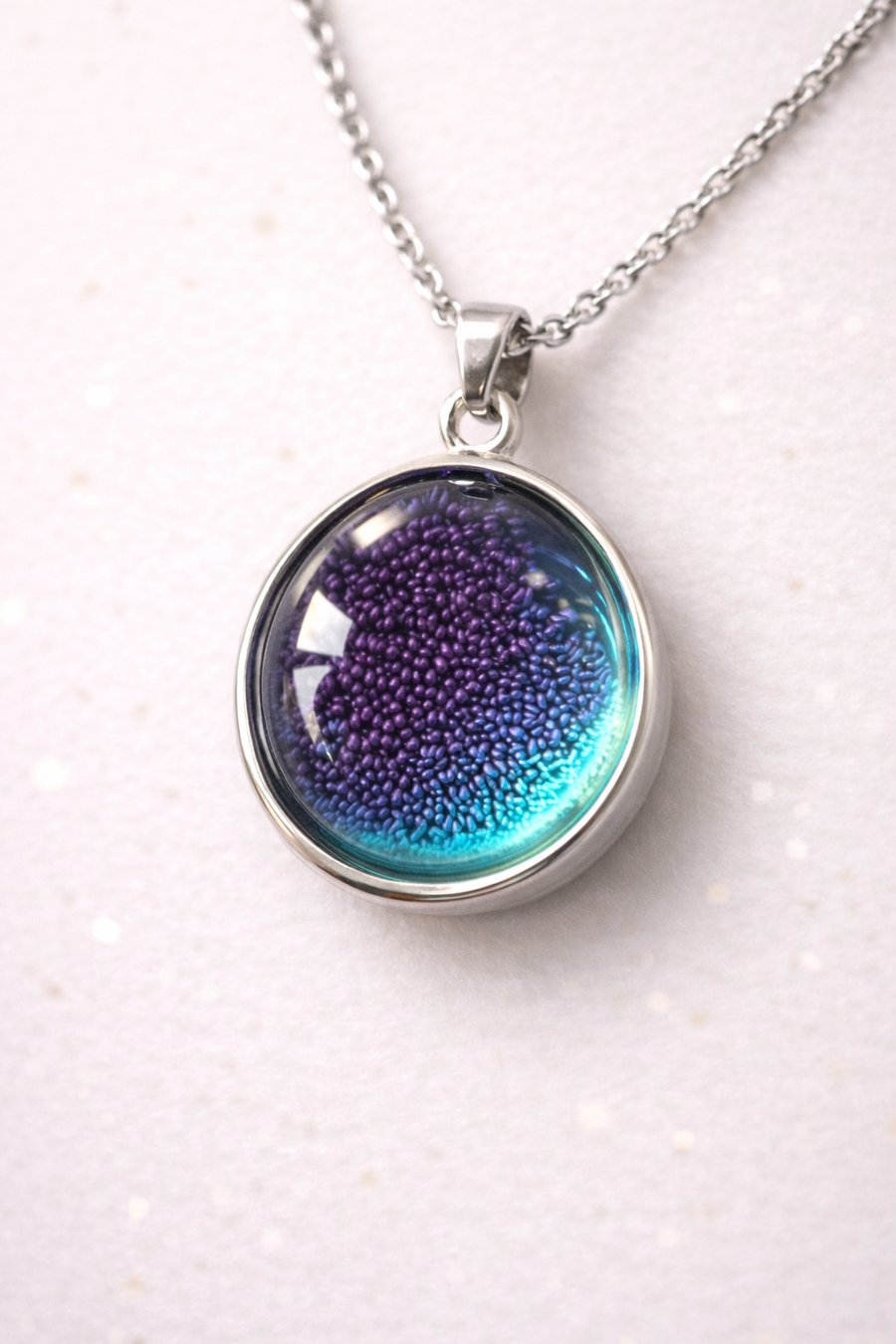 Handcrafted resin pendants stunning colours