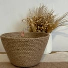 Handmade natural Jute Bowl Rustic Natural Storage Basket Cone