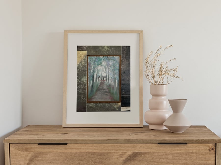 Waves (Original Artwork), Oil Pastel on Card, 33x26 cm