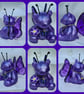 Violet - Flutter-Bear Resin Ornament - Purple  - Image 1