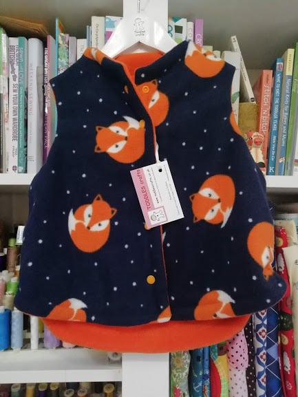 Reversible fleece gilet