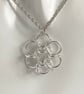 Sterling Silver Flower Chainmaille Pendant - Image 1