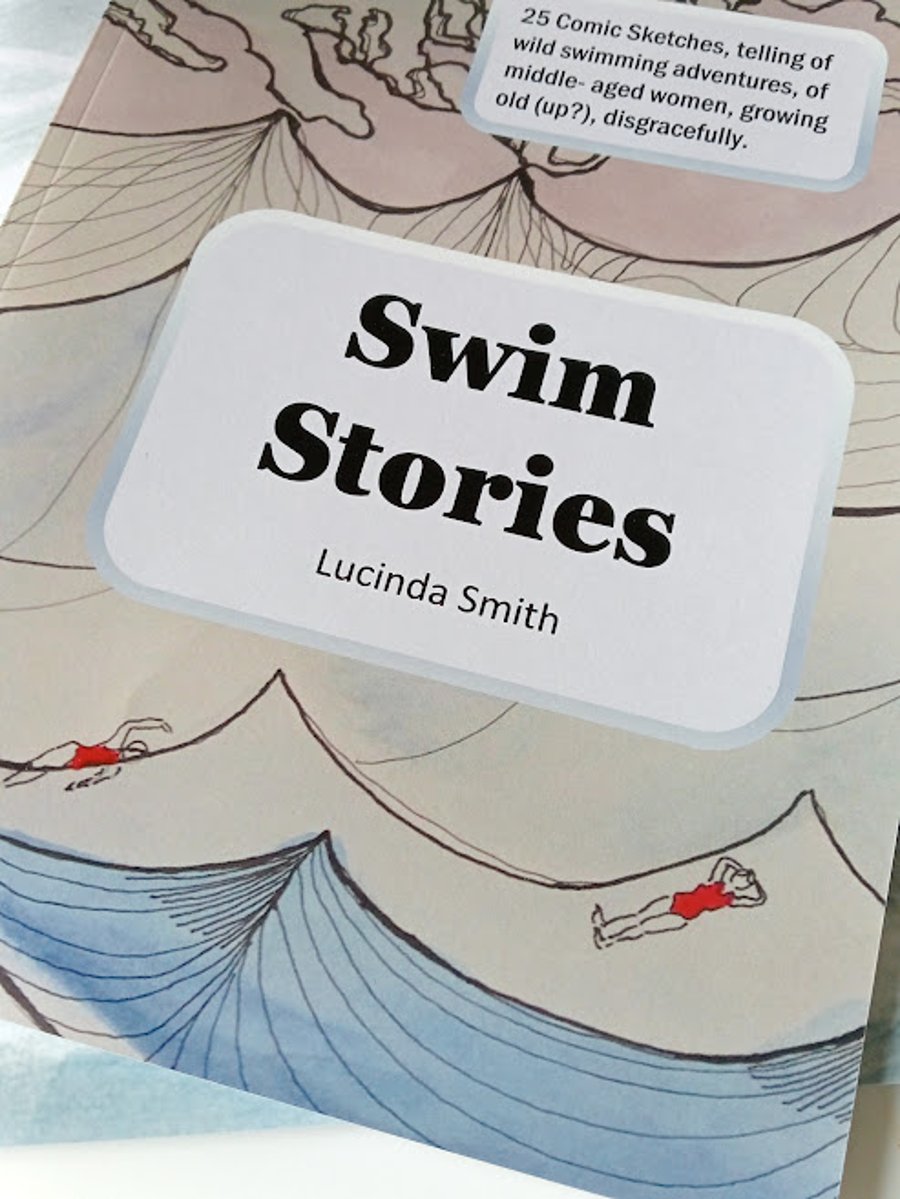 Unique Gift For A Wild Swimmer, Funny Open Water Swim Art Book. SS1