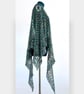 Handmade Crochet Shawl in Pure Merino Wool with Beads.