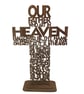 Wooden Lords Prayer Cross - Our Father - Walnut - Christian Home Decor - Image 1