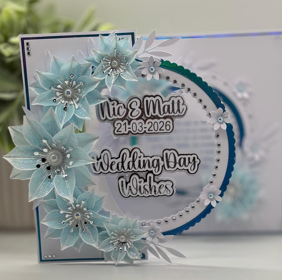 NEW Personalised Luxury Handmade boxed Wedding Card