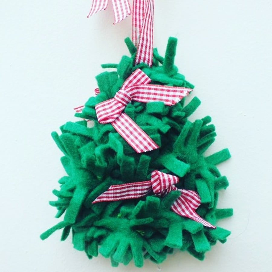 Christmas Tree Felt Hanging, Christmas Decoration, Felt Christmas Decor 
