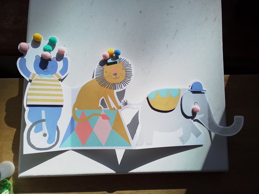 Circus themed card. Birthday card. Any occasion card. Ref 273