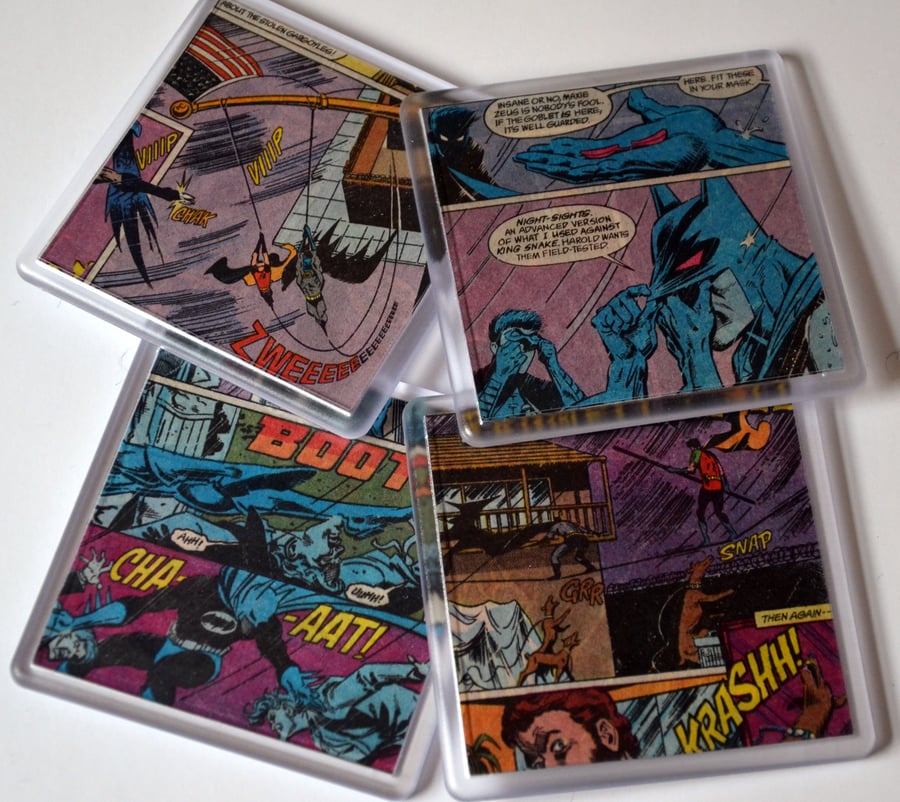 Batman Vintage Comic Book Coasters