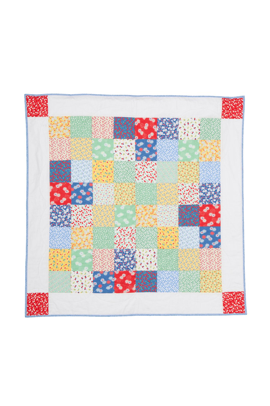 30s Retro Patchwork Quilted Blanket Throw Playmat