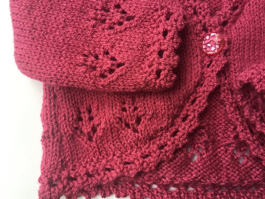 12-18 m pink cardigan 