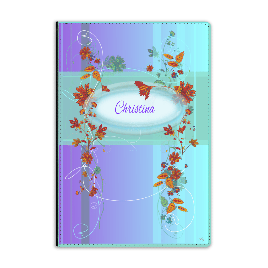 1 LILAC PERSONALISED REFILLABLE Faux Leather A5 Journal cover & FREE Notebook
