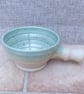 Apothecary shaving lather soap bowl shave hand thrown in stoneware pottery - Image 1