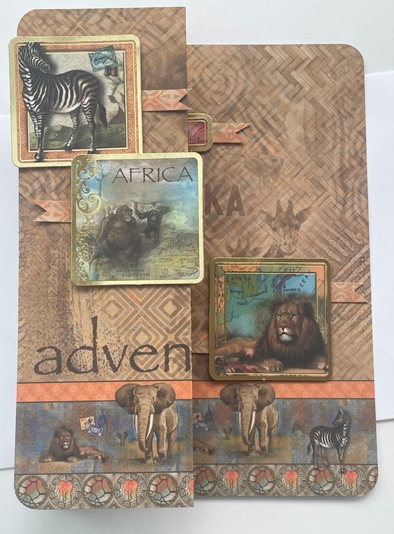 African adventure safari themed birthday card