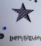 Navy Blue and White Polka Dot Star Aperture Birthday Card - Image 9