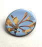 Summer Seconds - Circular Floral Enamelled Brooch - Honeysuckle  - Image 2