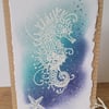 Birthday and all occasions - Seahorse and starfish 