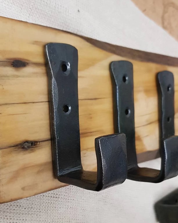 Hand Forged Hook  Cloakroom Wrought Iron Rustic  Door Hooks Kitchen Hook