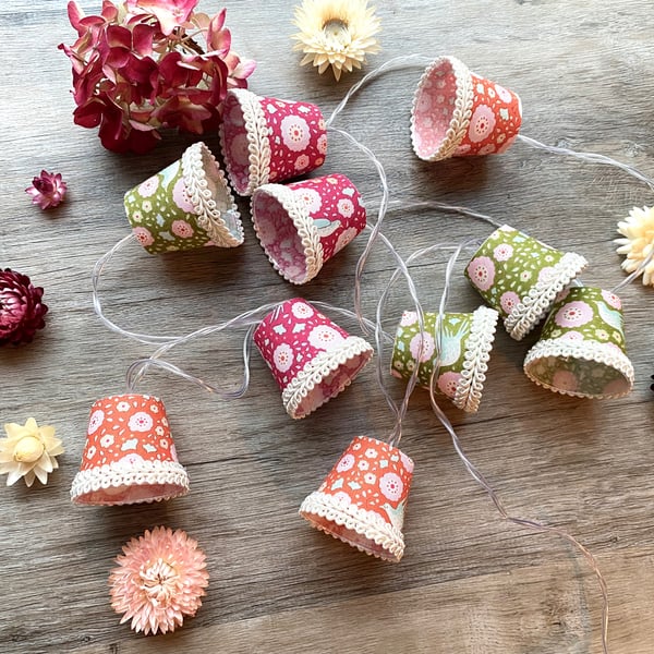 Lampshade Fairy Lights - Tilda Bird Pond