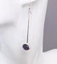 Long dangle amethyst earrings - Image 3