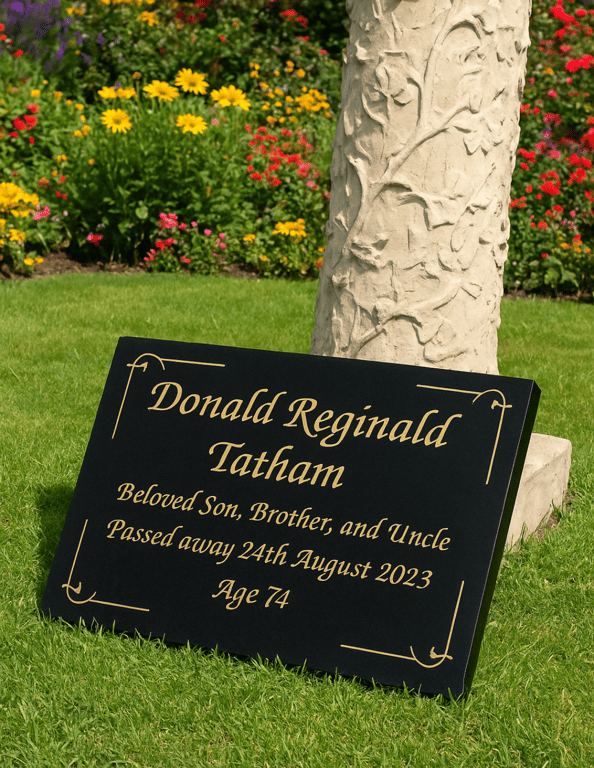 Memorial Grave Plaque Grave Marker Cemetery Stone Slanted Grave Stone