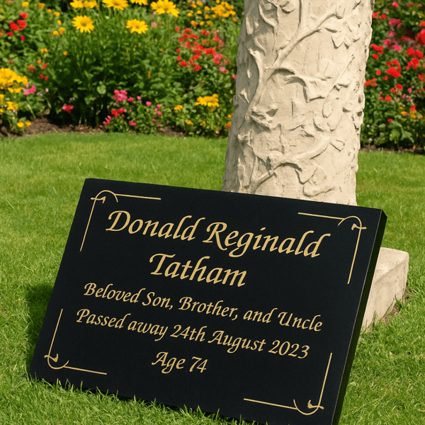 Memorial Grave Plaque Grave Marker Cemetery Stone Slanted Grave Stone