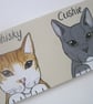 Pet Portrait Shed Hutch Sign Large Side Holes 1 or 2 Animals Cat Dog Rabbit etc. - Image 2