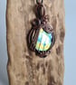 Natural Large Labradorite & Copper Pendant Necklace Gift Crystal Jewellery - Image 10