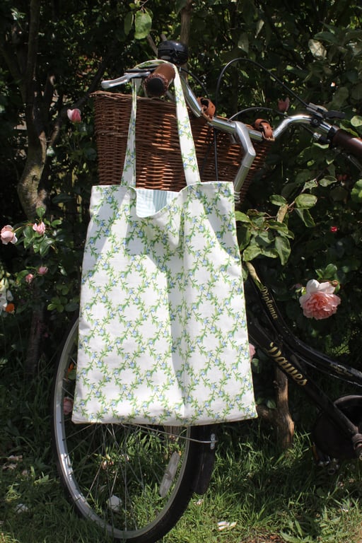Vintage floral shopper made from Sanderson Fianne fabric 
