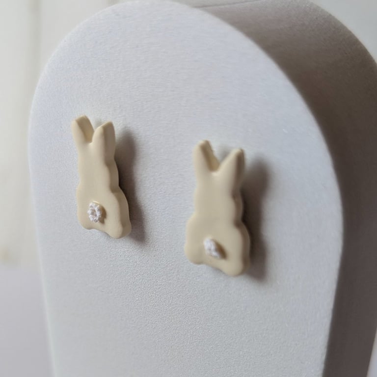 Bunny silhouette studs