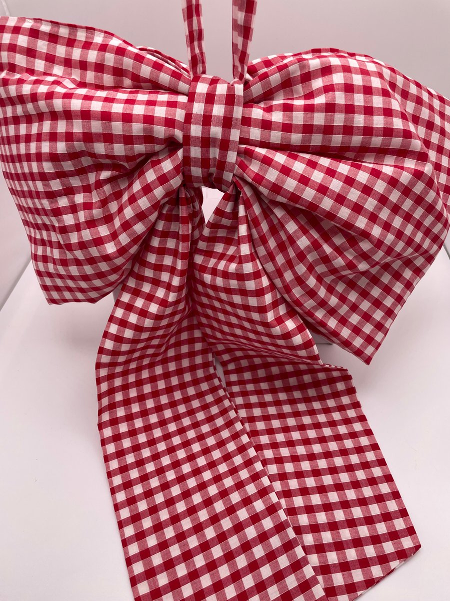 BOW Large Red Gingham Check