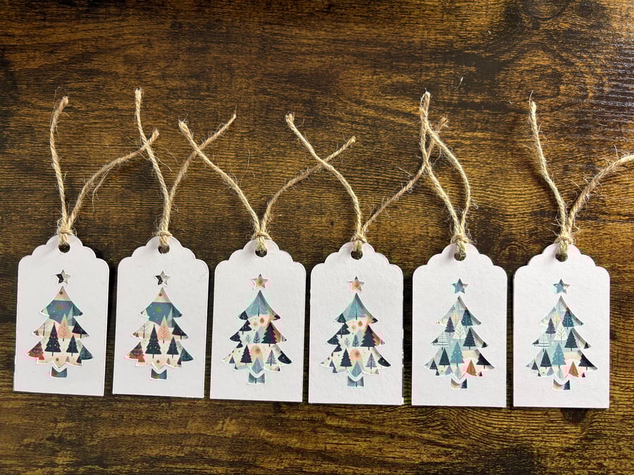 'O Christmas Tree' – Pack of 6 Handmade Festive Tags for Christmas