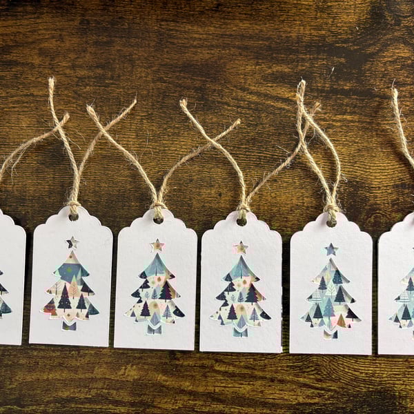 'O Christmas Tree' – Pack of 6 Handmade Festive Tags for Christmas