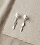 One of a Kind Recycled Sterling Silver Star Drop Earrings