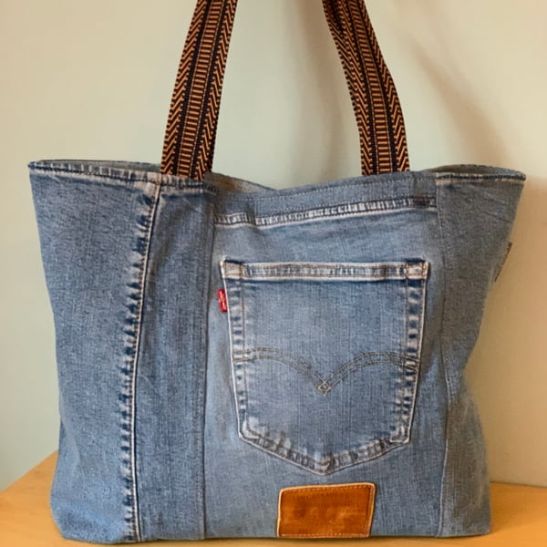 Upcycled Levi's Jeans Tote Bag