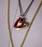 Tangled Hearts Necklace - Laser Cut and Hand Cut Brass Heart Necklace - Image 4